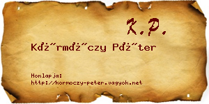 Körmöczy Péter névjegykártya